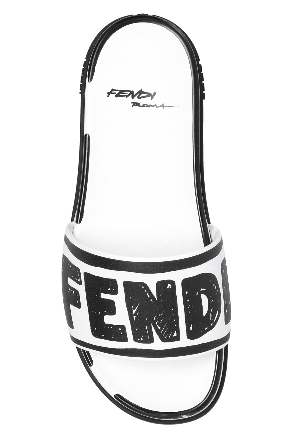 White discount fendi slides